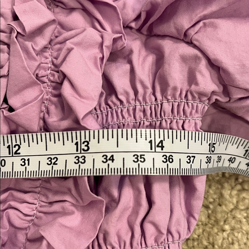 Revolve ENDLESS ROSE feeling fun puff sleeve top in lavender purple stretchy XS - Picture 9 of 10